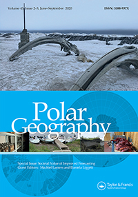 Cover image for Polar Geography, Volume 43, Issue 2-3, 2020