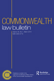 Cover image for Commonwealth Law Bulletin, Volume 40, Issue 1, 2014