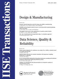 Cover image for IISE Transactions, Volume 54, Issue 9, 2022