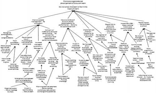 Figure 4. SODA map of the stakeholders’ perceptions.