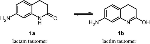 Scheme 1. Tautomeric forms 1a and 1b of the investigated derivative 1.