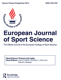 Cover image for European Journal of Sport Science, Volume 15, Issue 6, 2015