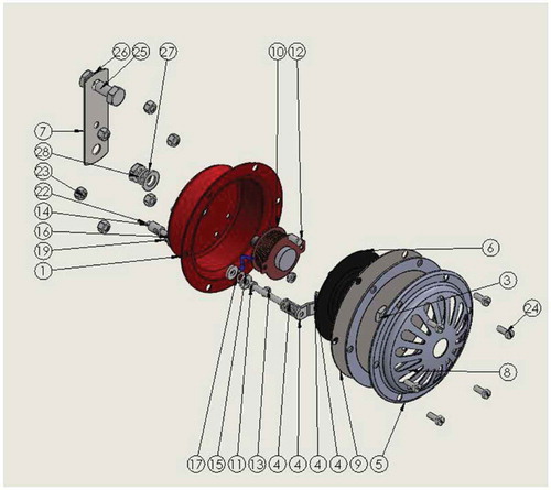 Figure 4. Exploded View of Original Horn Assembly