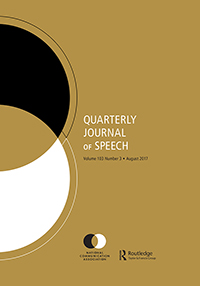 Cover image for Quarterly Journal of Speech, Volume 103, Issue 3, 2017