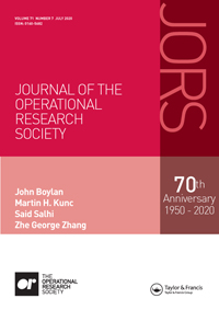 Cover image for Journal of the Operational Research Society, Volume 71, Issue 7, 2020