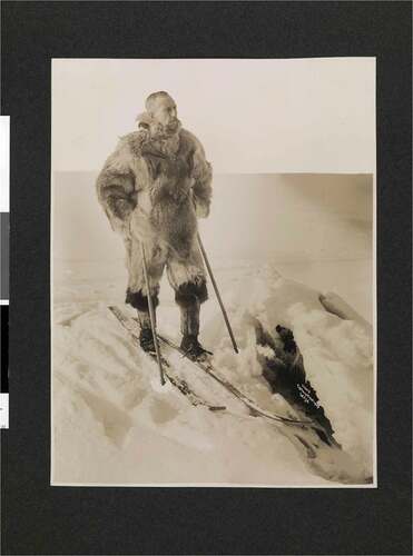 Figure 10. Roald Amundsen på ski, 07.03.1909, photographed by Anders Beer Wilse, Courtesy National Library of Norway, Oslo