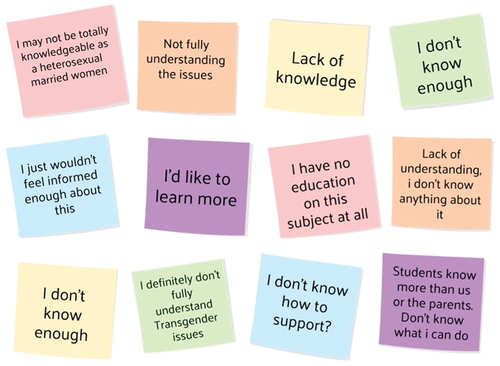 Figure 3. Barriers participants encounter relating to knowledge.