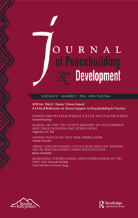 Cover image for Journal of Peacebuilding & Development, Volume 11, Issue 1, 2016