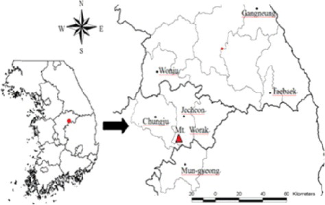 Figure 1. Research area: Woraksan national park.