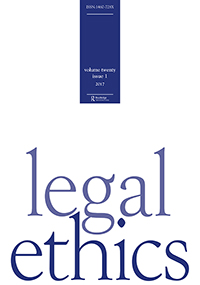 Cover image for Legal Ethics, Volume 20, Issue 1, 2017