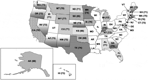Figure 2. Unilateral divorce law adoption by state taken from Rasul (Citation2006).