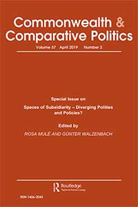 Cover image for Commonwealth & Comparative Politics, Volume 57, Issue 2, 2019