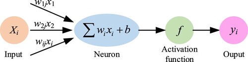 Figure 2. Working principle of a single neurone.