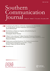 Cover image for Southern Communication Journal, Volume 83, Issue 5, 2018