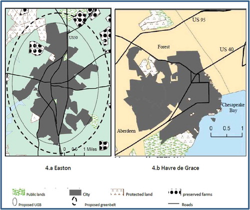 Figure 4. Easton and Havre de Grace.Source: Maps created by Leif Zumstein.