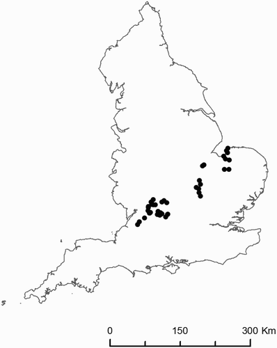 Figure 1. Locations of seed mixture plots surveyed.