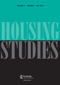 Cover image for Housing Studies, Volume 31, Issue 5, 2016
