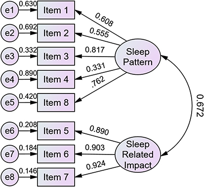 Figure 1 Factor Structure of the Turkish Sleep Condition Indicator.