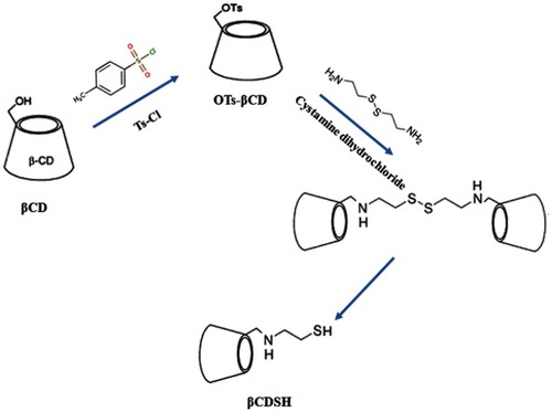 Scheme 1 Two step production of βCDSH.