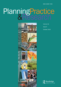 Cover image for Planning Practice & Research, Volume 31, Issue 5, 2016