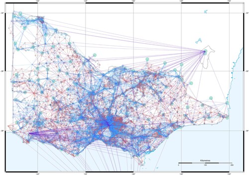 16. Victoria's state geodetic network, comprising 132,936 parameters and 284,900 GNSS and terrestrial measurements.