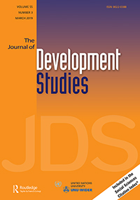 Cover image for The Journal of Development Studies, Volume 55, Issue 3, 2019