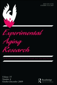 Cover image for Experimental Aging Research, Volume 26, Issue 3, 2000