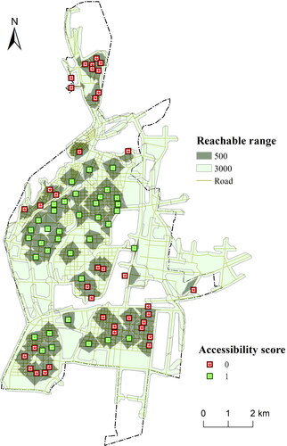 Figure 5. Accessibility of emergency shelters.
