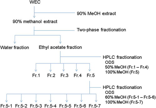 Figure 1. Fractionation scheme for WEC.