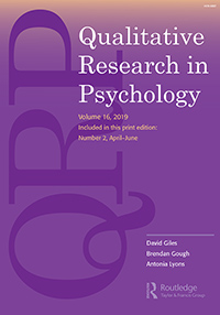 Cover image for Qualitative Research in Psychology, Volume 16, Issue 2, 2019