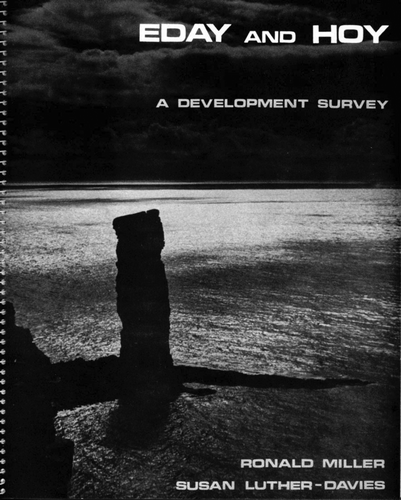Figure 3. Front cover of Ronald Miller and Susan Luther-Davies (Citation1968) Eday and Hoy: A Development Survey