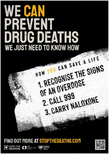 Figure 1. “How to save a life” mass media campaign poster.