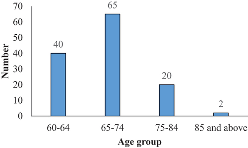 Figure 3. Number of participants by age group.