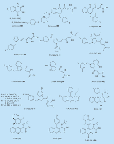 Figure 5.  Representative structures of dual HIV inhibitors.