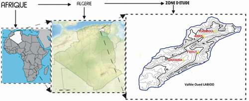 Figure 1. Situation géographique de la zone d’étude.