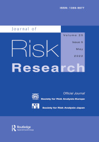 Cover image for Journal of Risk Research, Volume 25, Issue 5, 2022