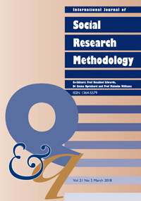 Cover image for International Journal of Social Research Methodology, Volume 21, Issue 2, 2018