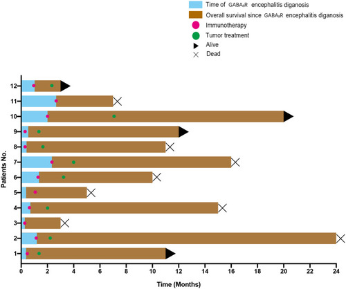 Figure 3 Treatment and survival of patients with GABABR encephalitis presenting with SCLC.