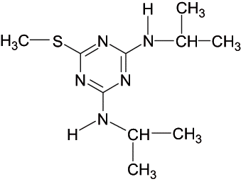 Fig. 1.  Prometryn (2,4-bis(isopropylamino)-6-(methylthio)-s-triazine, CAS 7287-19-6).