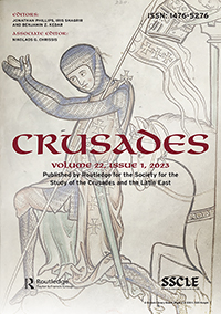 Cover image for Crusades, Volume 22, Issue 1, 2023