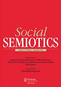 Cover image for Social Semiotics, Volume 30, Issue 4, 2020