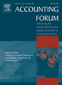 Cover image for Accounting Forum, Volume 36, Issue 3, 2012