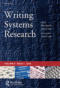 Cover image for Writing Systems Research, Volume 8, Issue 1, 2016