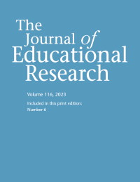 Cover image for The Journal of Educational Research, Volume 116, Issue 6, 2023