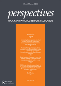 Cover image for Perspectives: Policy and Practice in Higher Education, Volume 27, Issue 3, 2023