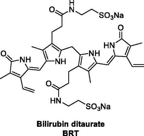 Figure 9. Structure of bilirubin ditaurate (BRT)Citation101.
