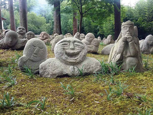 Figure 1. Rakan statues at Fumonji temple, Rikuzentakata, Japan. (Photo by A. Martini)