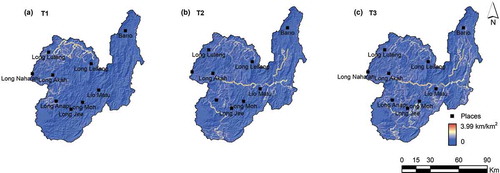 Figure 12. Spatial distribution of logging road density in the study area
