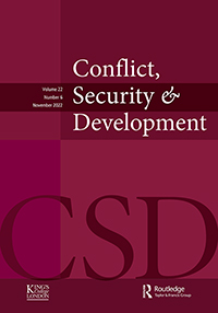 Cover image for Conflict, Security & Development, Volume 22, Issue 6, 2022