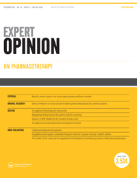 Cover image for Expert Opinion on Pharmacotherapy, Volume 17, Issue 1, 2016